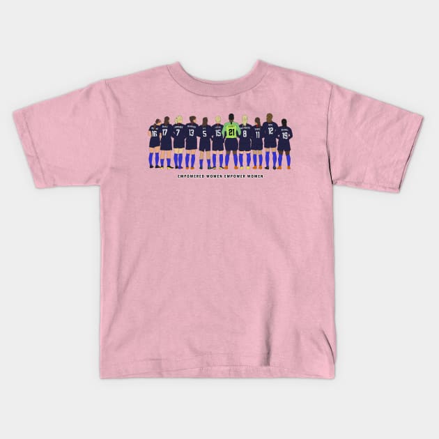 USWNT US Womens Soccer Team Kids T-Shirt by Hevding